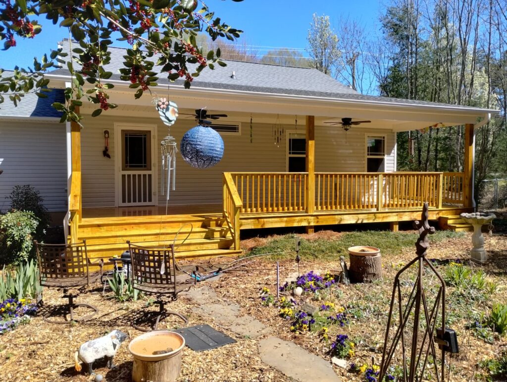 Wood Deck Build and Stain in Greensboro